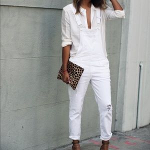 zara white overalls